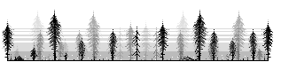 pixel art of a greyscale forest